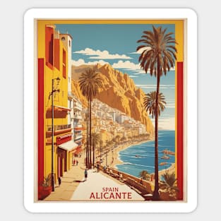 Alicante Spain Travel Tourism Retro Vintage Sticker